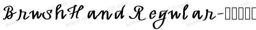 BrushHand Regular字体转换